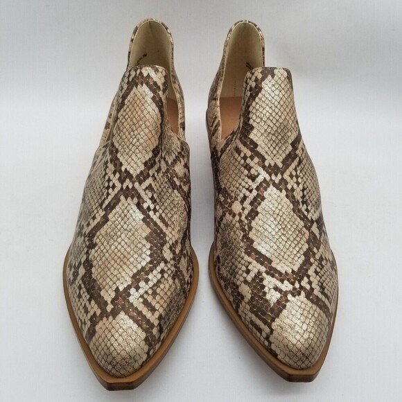 Chinese Laundry Womens Tan Brown Snake Print Fortune Cut Out Booties 6 M - Picture 3 of 8